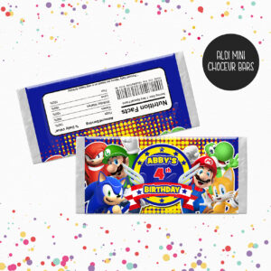 MARIO AND SONIC Chocolate Wrappers