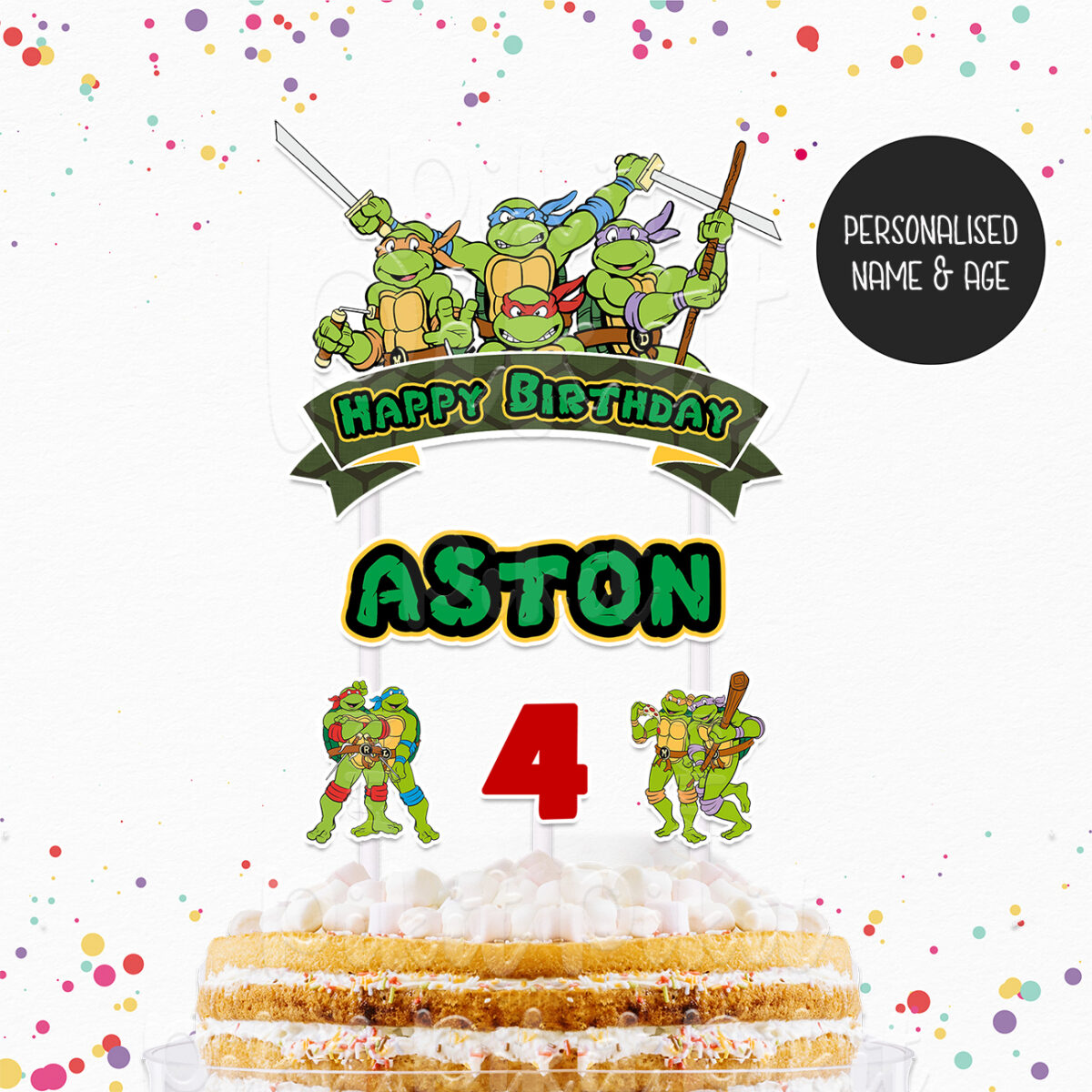 TEENAGE MUTANT NINJA TURTLES TMNT Cake Topper – Pikit Kids