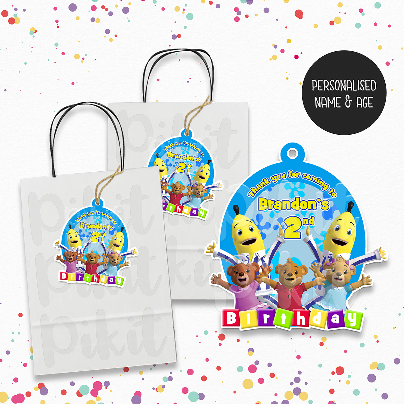 BANANAS IN PYJAMAS Thank You Tags – Pikit Kids