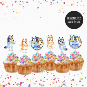 BLUEY Cupcake Toppers