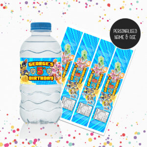 MIGHTY PUPS Water Bottle Labels