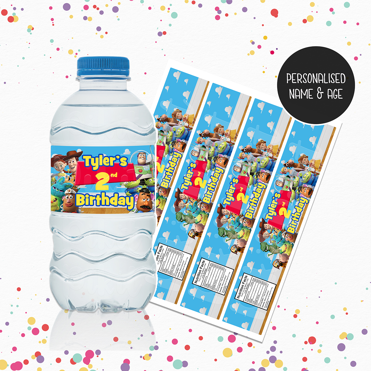 Toy Story Water Bottle Labels